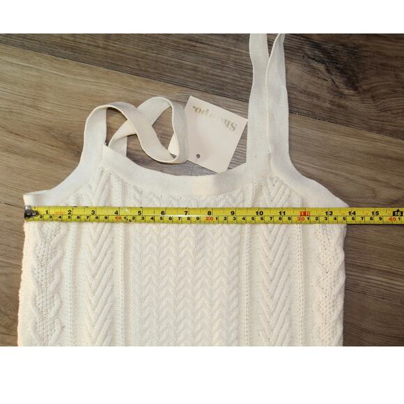 NWT! Showpo Zariah Knit Mini Dress Cream Cable Sweater Dress Women’s US 4 - Picture 5 of 7